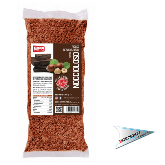 Bpr Nutrition-FIOCCO D'AVENA BABY AROMATIZZATO (Conf. 1 Kg)   Noccioloso  
